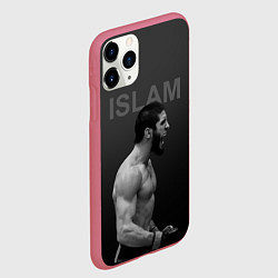 Чехол iPhone 11 Pro матовый Ислам Махачев - ММА, цвет: 3D-малиновый — фото 2