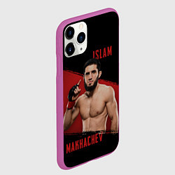 Чехол iPhone 11 Pro матовый Боец Ислам Махачев, цвет: 3D-фиолетовый — фото 2