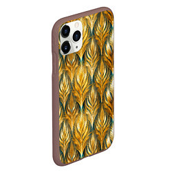 Чехол iPhone 11 Pro матовый Золото осени травинки, цвет: 3D-коричневый — фото 2