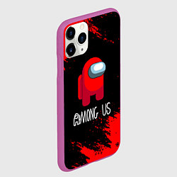 Чехол iPhone 11 Pro матовый Among us winter steel, цвет: 3D-фиолетовый — фото 2