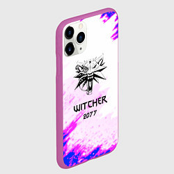 Чехол iPhone 11 Pro матовый The Witcher colors neon, цвет: 3D-фиолетовый — фото 2