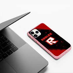 Чехол iPhone 11 Pro матовый Roblox текстура мобайл гейм, цвет: 3D-баблгам — фото 2