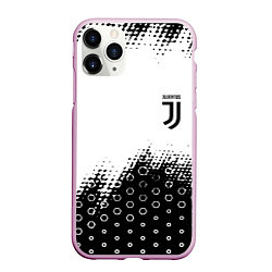 Чехол iPhone 11 Pro матовый Juventus sport steel, цвет: 3D-розовый