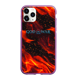 Чехол iPhone 11 Pro матовый God of war fire steel, цвет: 3D-фиолетовый