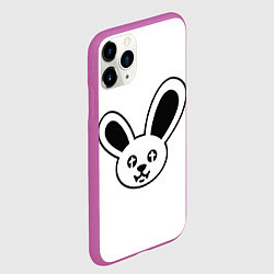 Чехол iPhone 11 Pro матовый Токсичный заяц, цвет: 3D-фиолетовый — фото 2