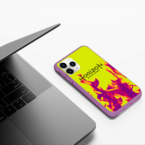 Чехол iPhone 11 Pro матовый Horizon: Zero Dawn flame / 3D-Фиолетовый – фото 3