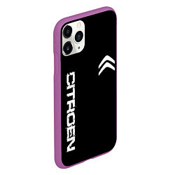 Чехол iPhone 11 Pro матовый Citroen logo white, цвет: 3D-фиолетовый — фото 2