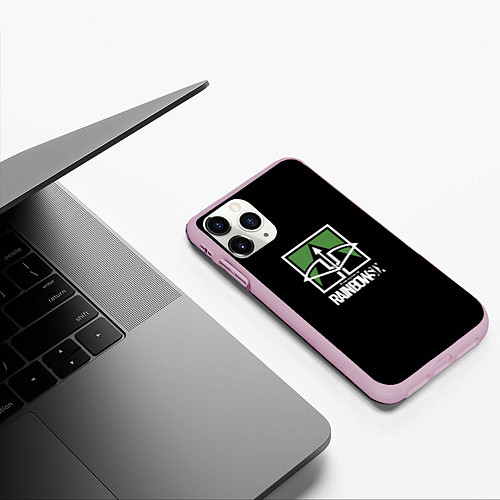 Чехол iPhone 11 Pro матовый Rainbow six action games / 3D-Розовый – фото 3