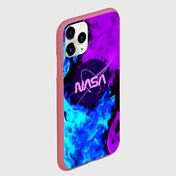 Чехол iPhone 11 Pro матовый NASA neon flame, цвет: 3D-малиновый — фото 2