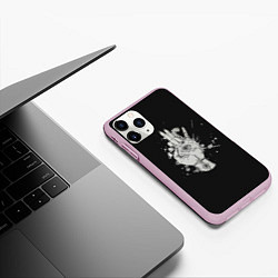 Чехол iPhone 11 Pro матовый Глаза и дым, цвет: 3D-розовый — фото 2
