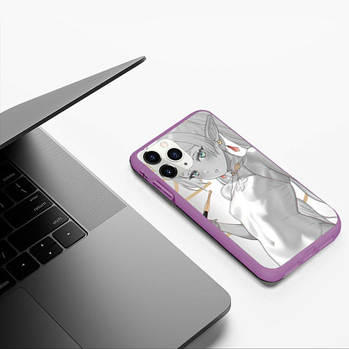 Чехол iPhone 11 Pro матовый Sousou no Frieren Фрирен beautiful sexy / 3D-Фиолетовый – фото 3