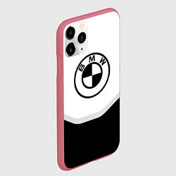 Чехол iPhone 11 Pro матовый BMW sport geometry, цвет: 3D-малиновый — фото 2