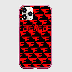 Чехол iPhone 11 Pro матовый Counter strike faze clan, цвет: 3D-малиновый
