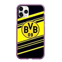 Чехол iPhone 11 Pro матовый Borussia sport geometry, цвет: 3D-фиолетовый