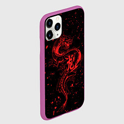 Чехол iPhone 11 Pro матовый Красный дракон Токийские мстители, цвет: 3D-фиолетовый — фото 2