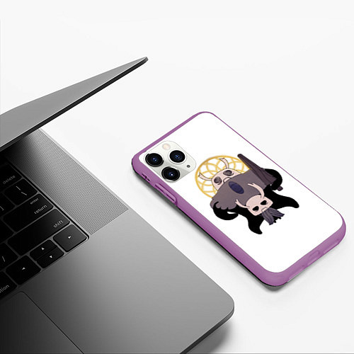 Чехол iPhone 11 Pro матовый Hollow Knight Могучий Зот / 3D-Фиолетовый – фото 3