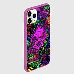 Чехол iPhone 11 Pro матовый Samurai optical sreel logo, цвет: 3D-фиолетовый — фото 2