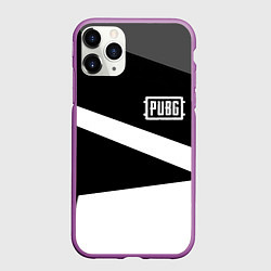 Чехол iPhone 11 Pro матовый PUBG online geometry, цвет: 3D-фиолетовый