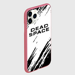 Чехол iPhone 11 Pro матовый Dead space чёрные краски, цвет: 3D-малиновый — фото 2
