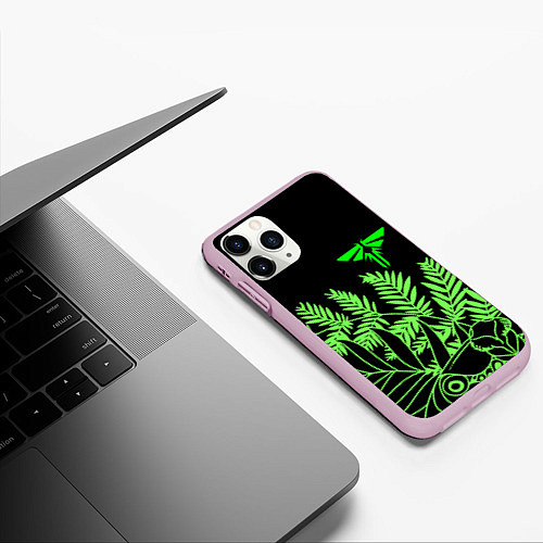 Чехол iPhone 11 Pro матовый The Last of Us acid logo / 3D-Розовый – фото 3