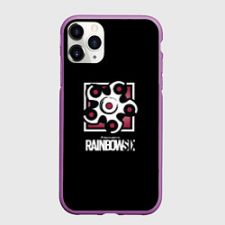 Чехол iPhone 11 Pro матовый Радуга 6 шутер гейм, цвет: 3D-фиолетовый