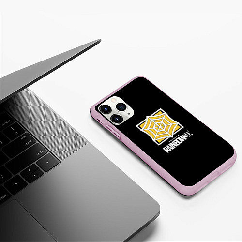 Чехол iPhone 11 Pro матовый Rainbow six company ubisoft / 3D-Розовый – фото 3