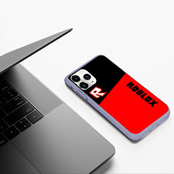 Чехол iPhone 11 Pro матовый Roblox geometry red, цвет: 3D-светло-сиреневый — фото 2