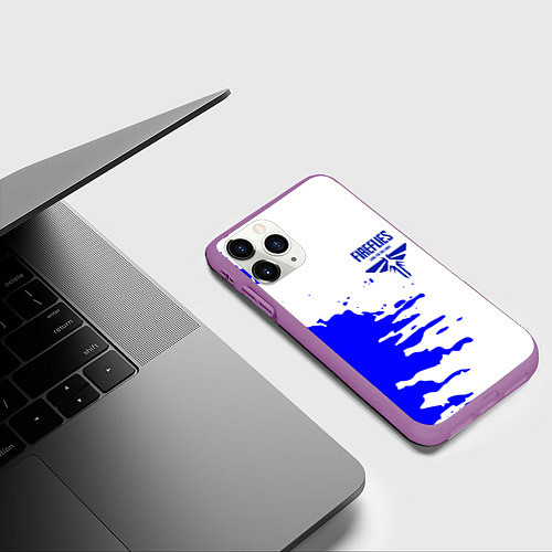 Чехол iPhone 11 Pro матовый The last of us краски цикады / 3D-Фиолетовый – фото 3