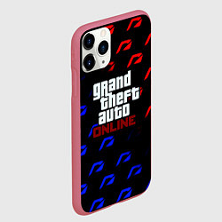 Чехол iPhone 11 Pro матовый NFS x GTA pattern, цвет: 3D-малиновый — фото 2