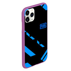 Чехол iPhone 11 Pro матовый PUBG blue geometry, цвет: 3D-фиолетовый — фото 2