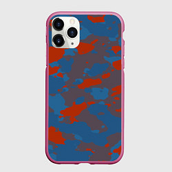 Чехол iPhone 11 Pro матовый Камуфляжная текстура стиль, цвет: 3D-малиновый