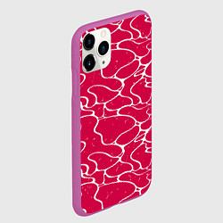 Чехол iPhone 11 Pro матовый Яркий абстрактный паттерн для спорта, цвет: 3D-фиолетовый — фото 2