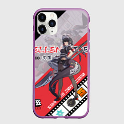Чехол iPhone 11 Pro матовый Эллен Джо - Zenless Zone Zero, цвет: 3D-фиолетовый