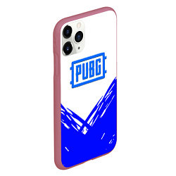 Чехол iPhone 11 Pro матовый PUBG синие краски, цвет: 3D-малиновый — фото 2