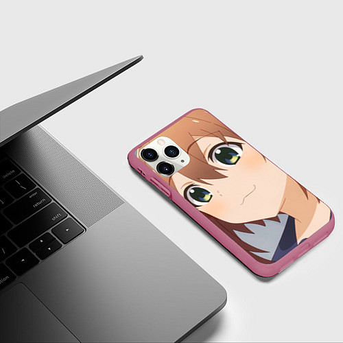 Чехол iPhone 11 Pro матовый Моя подруга олениха Нокотан Ноко Сиканоко / 3D-Малиновый – фото 3