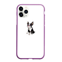 Чехол iPhone 11 Pro матовый Iggy, цвет: 3D-фиолетовый