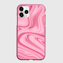 Чехол iPhone 11 Pro матовый Розовые разводы