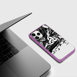 Чехол iPhone 11 Pro матовый Русская община символика, цвет: 3D-фиолетовый — фото 2