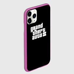 Чехол iPhone 11 Pro матовый GTA3 logo, цвет: 3D-фиолетовый — фото 2