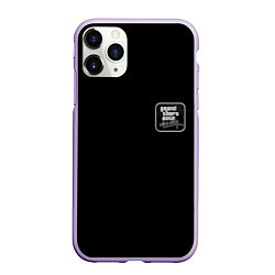 Чехол iPhone 11 Pro матовый Gta vice city black, цвет: 3D-светло-сиреневый