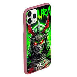 Чехол iPhone 11 Pro матовый Samurai green, цвет: 3D-малиновый — фото 2