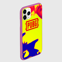 Чехол iPhone 11 Pro матовый PUBG neon flame, цвет: 3D-фиолетовый — фото 2