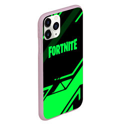 Чехол iPhone 11 Pro матовый Fortnite geometry green, цвет: 3D-розовый — фото 2