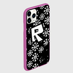 Чехол iPhone 11 Pro матовый Roblox winter, цвет: 3D-фиолетовый — фото 2