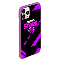 Чехол iPhone 11 Pro матовый Brawl stars geometry, цвет: 3D-фиолетовый — фото 2