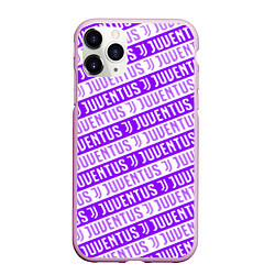 Чехол iPhone 11 Pro матовый Juventus pattern, цвет: 3D-розовый