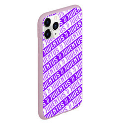 Чехол iPhone 11 Pro матовый Juventus pattern, цвет: 3D-розовый — фото 2