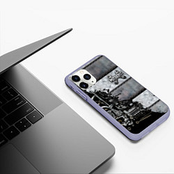 Чехол iPhone 11 Pro матовый Mechanic Iron, цвет: 3D-светло-сиреневый — фото 2