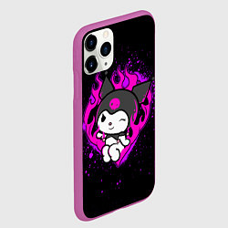 Чехол iPhone 11 Pro матовый Огненное сердце Куроми, цвет: 3D-фиолетовый — фото 2