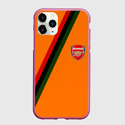 Чехол iPhone 11 Pro матовый Arsenal geometry steel, цвет: 3D-малиновый